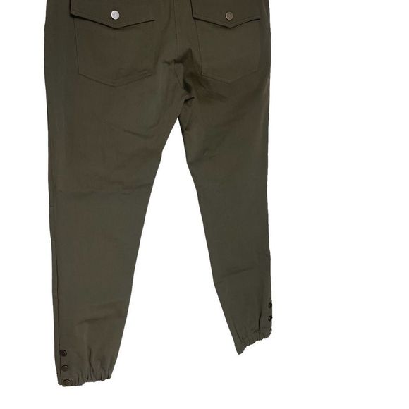 Veronica Beard Army Green Field Cargo Pants Size 6 Cuffed Cropped Patch Pockets - Picture 8 of 11